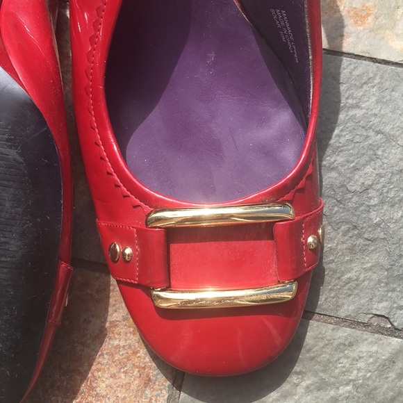 Red wedge sandals size 10 comfortable - Picture 6 of 7